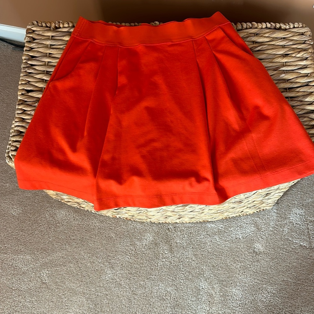 Womens GAP Pleated Red Skirt Size M